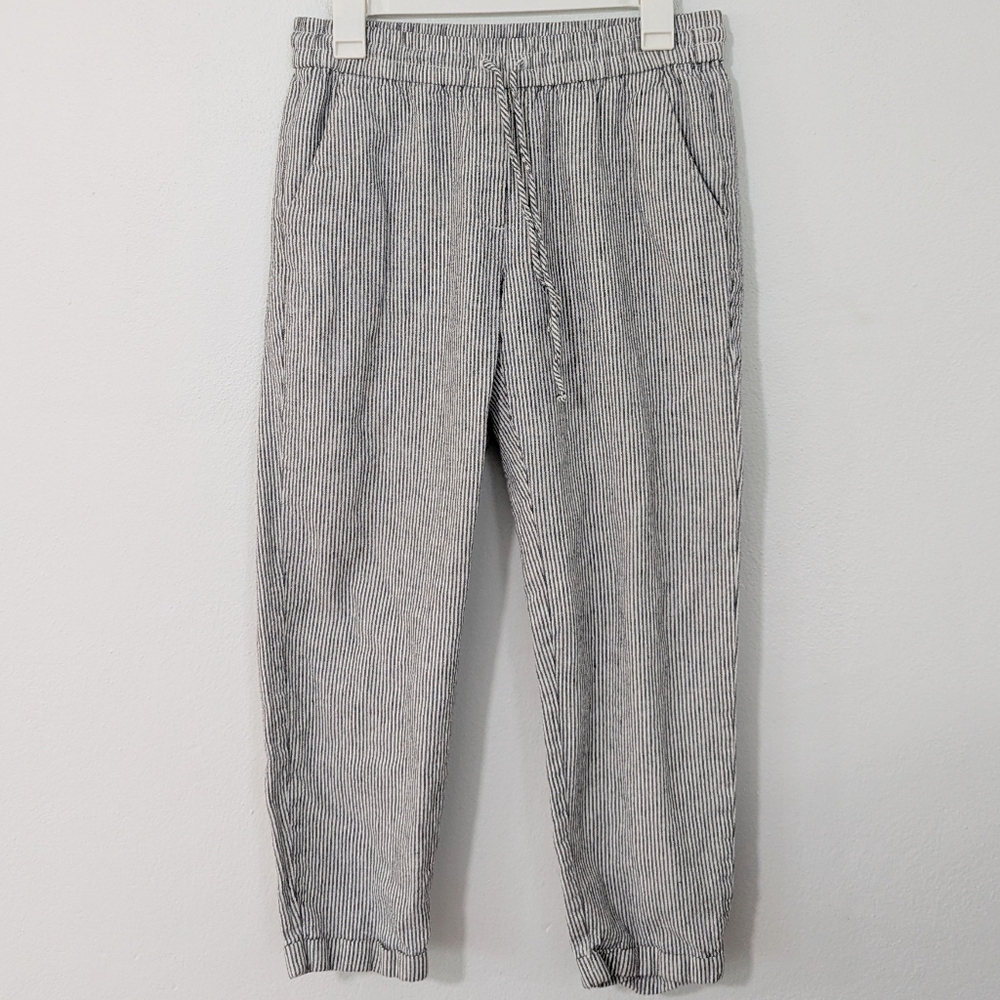 J. Crew Factory Set Of 2 Pull On Drawstring Pants Straight Leg Crop Length 4 - Picture 2 of 15